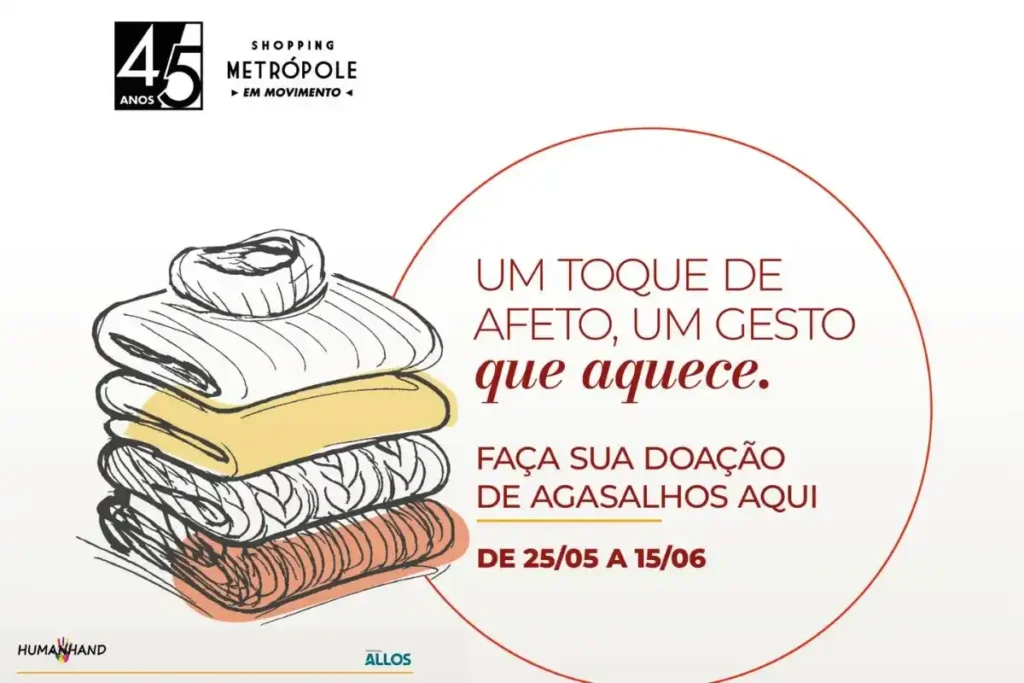 Shopping Metrópole promove campanha de arrecadação de agasalhos shopping-metropole-promove-campanha-de-arrecadacao-de-agasalhos